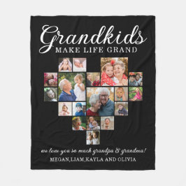 18 Foto Heart Collage Grandkids Make Life Grand Fleecedecke