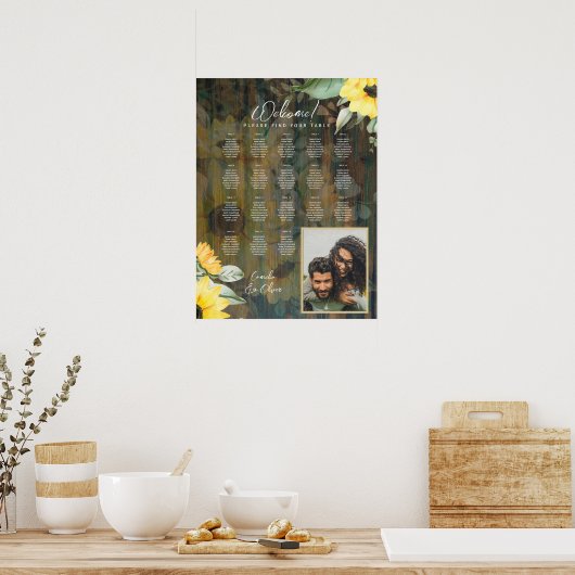 18 FOTO mit rustikalen Holzliegestühlen Poster (Küche)