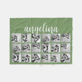 18 FotoCollage - CAN EDIT Hintergrundfarbe Fleecedecke (Vorderseite (Horizontal))