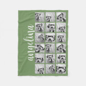 18 FotoCollage - CAN EDIT Hintergrundfarbe Fleecedecke (Vorderseite)