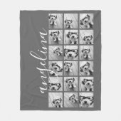 18 FotoCollage - CAN EDIT Hintergrundfarbe Fleecedecke (Vorderseite)