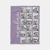 18 FotoCollage - CAN EDIT Hintergrundfarbe Fleecedecke (Vorderseite)