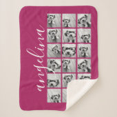 18 FotoCollage - CAN EDIT Hintergrundfarbe Sherpadecke (Vorderseite)