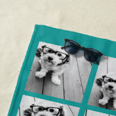 18 FotoCollage - CAN EDIT Hintergrundfarbe Strandtuch (Beispiel)