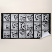 18 FotoCollage - CAN EDIT Hintergrundfarbe Strandtuch (Vorderseite)