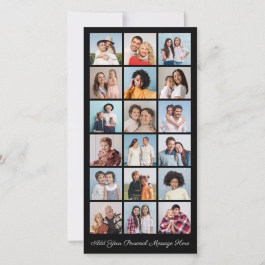 18 FotoCollage Fügen Sie Ihren eigenen Gruß hinzu Karte (Vorderseite)
