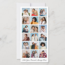 18 FotoCollage Fügen Sie Ihren eigenen Gruß hinzu Karte