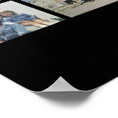 18 FotoCollage mit weißem Text auf schwarz Poster (Ecke)