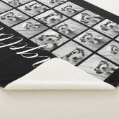 18 FotoCollage - Schwarz-weißes Skript "CAN EDIT" Sherpadecke (3/4)