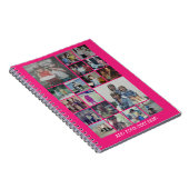 18 FotoCollage und Text - Kann Hot Pink bearbeiten Notizblock (Rechte Seite)