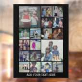 18 FotoCollage und Text - Schwarz bearbeiten Fensteraufkleber (Blatt 2)