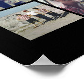 18 FotoCollage und Text - Schwarz bearbeiten Poster (Ecke)