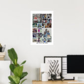 18 FotoCollage und Text - Schwarz bearbeiten Poster (Heimbüro)