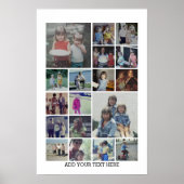 18 FotoCollage und Text - Schwarz bearbeiten Poster (Vorne)