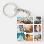 18 Fotomodell Doppelseitiges, gerundetes, weißes G Schlüsselanhänger (Vorderseite)