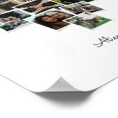 18 Fotos Collage Heart Shape Poster (Ecke)