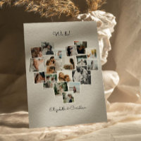 18 Fotos Collage Heart Shape Wedding