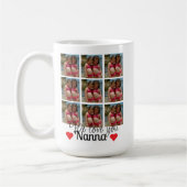 18 Fotos Collage Nanna Birthday Geschenk Kaffeetasse (Links)