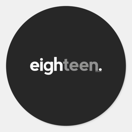 18. für Acht sein Alter 18 Jahre Py N Runder Aufkleber (Vorderseite)