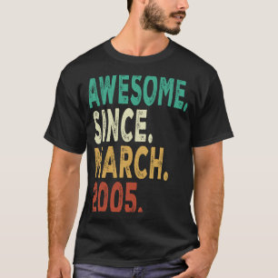 18. Geburtstag 18 Jahre alt Phantastisch seit März T-Shirt