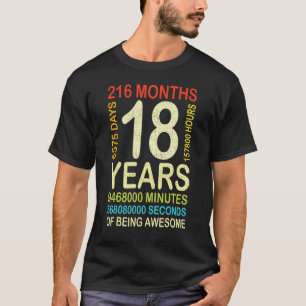 18. Geburtstag 18 Jahre alter Vintager Retro 216 M T-Shirt