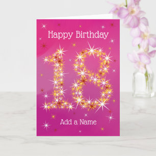 18. Geburtstag - 18. Lebensjahr in Startnummern -  Karte