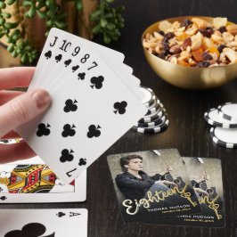 18. Geburtstag 18. wichtiges goldenes Foto Spielkarten