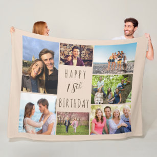 18 Geburtstag Fleecedecke Geschenke Zazzle De
