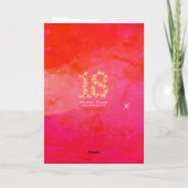 18. Geburtstag - Alter 18 Sterne - intensiv rot Karte (Rückseite)