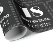 18. Geburtstag - Art Deco Inspiriert Look "18", Na Geschenkpapier (Rolleneckpunkt)
