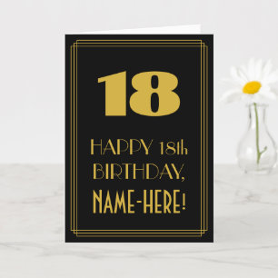 18. Geburtstag – Art Deco inspiriertes Aussehen "1 Karte