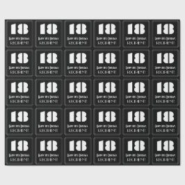 18. Geburtstag: Art Deco  Look "18" & Name Geschenkpapier