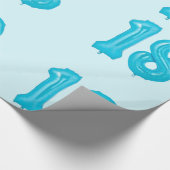 18. Geburtstag Ballon Wrapping Paper Geschenkpapier (Ecke)