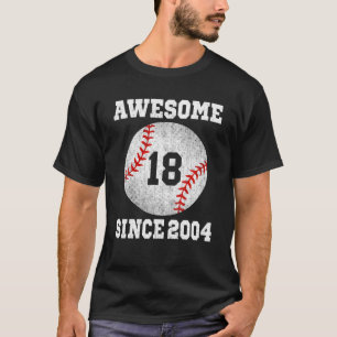 18. Geburtstag Baseball Spieler 18 Jahre alt Vinta T-Shirt