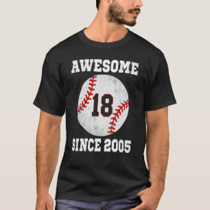 18. Geburtstag Baseball Spieler 18 Jahre alt Vinta T-Shirt