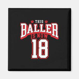 18. Geburtstag Basketball Lover 18 Jahre alter Tag Magnet