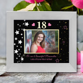 18. Geburtstag Black Gold Celebration Foto Foliendrucke