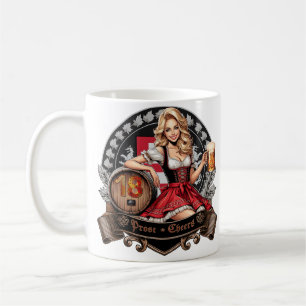 18. Geburtstag - Blondes Dirndl sagt Prost Cheers Kaffeetasse