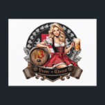 18. Geburtstag - Blondes Dirndl sagt Prost Cheers Postkarte<br><div class="desc">Endlich 18 - da hat man drauf gewartet - schönes Dirndl gratuliert zum 18. Geburtstag und sagt Prost - Cheers. Volle Maß natürlich in der Hand,  es darf gefeiert werden. Auch schön auf Kleidung zur Erinnerung. Siehe auch meine Kollektion: Geburtstag - Sprüche - Anlässe) für andere Designs.</div>