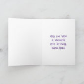 18. Geburtstag: Blumennummer, Individuelle Name, B Karte (Innenseite)