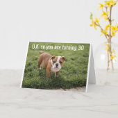 **18. GEBURTSTAG** BULLDOG IST EIN KOPF KARTE (Gelbe Blume)