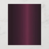 18. Geburtstag burgundische Rose Goldeinladung (Rückseite)