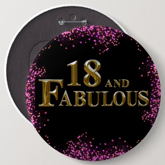 18. Geburtstag Button (Vorne & Hinten)