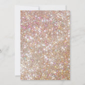 18. Geburtstag Champagner-Glitzer Einladung (Rückseite)