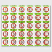 18. Geburtstag Computer Gamer Geschenkpapier (Flach)
