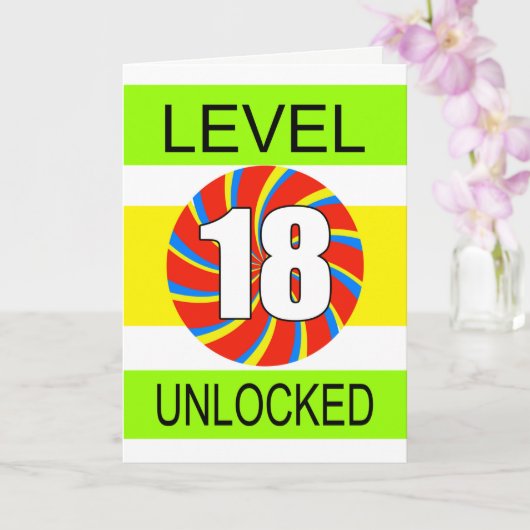 18. Geburtstag Computer Gamer Karte (Orchidee)