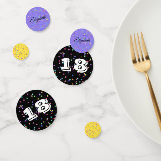 18. Geburtstag Confetti auf Confetti und Individue Konfetti