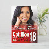 18. Geburtstag Cotillion Debut Save the Date Foto (Stehend Vorderseite)