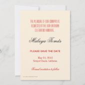 18. Geburtstag Cotillion Debut Save the Date Foto (Rückseite)