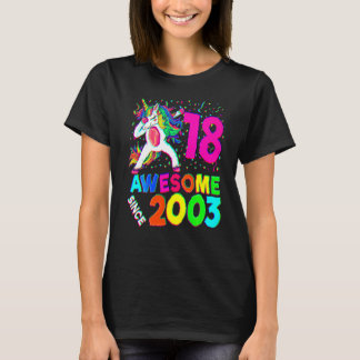 18. Geburtstag Dabbing Einhorn Party  18 Jahre alt T-Shirt